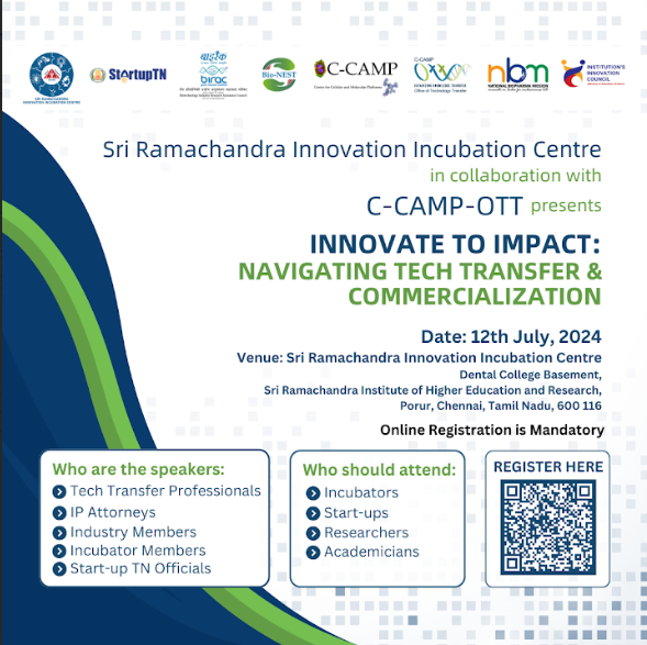 SRIIC and C-CAMP Team Up for Technology Transfer Awareness Program