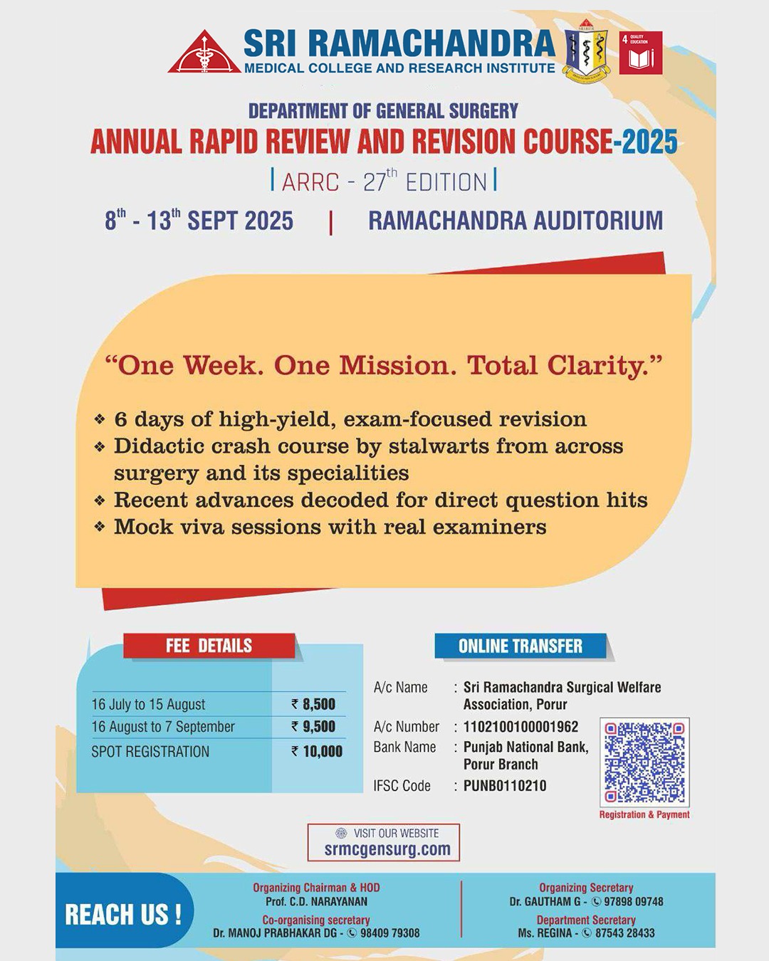 27th Annual Rapid Review and Revision Course (ARRC-2025)