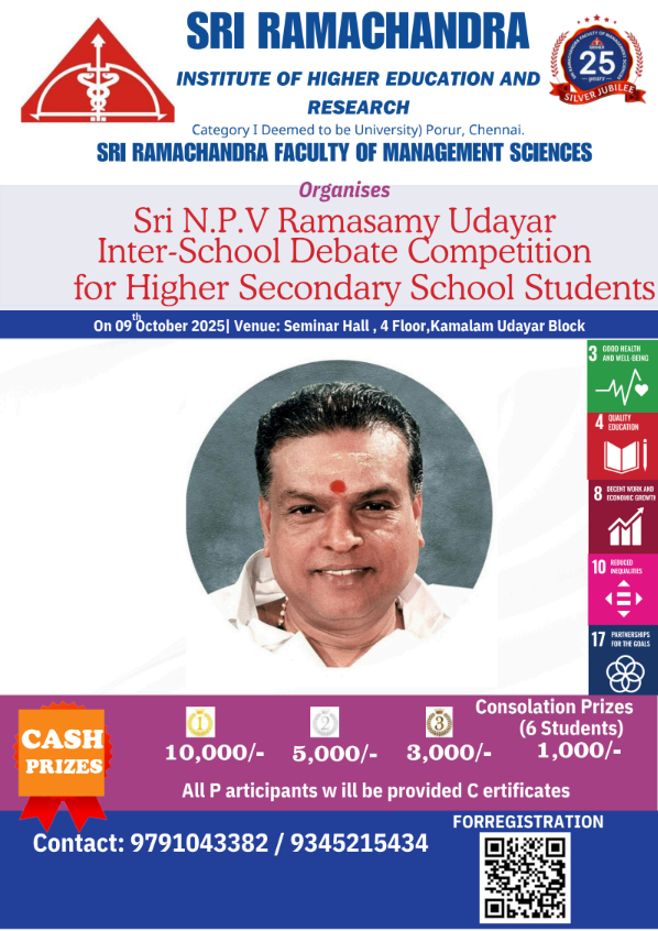 NPV Ramasamy Interschool debate competition